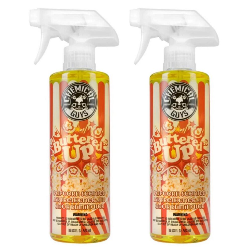 Chemical Guys AIR24416 Buttered Up Popcorn Air Freshener Deodorizer 16 oz 2 Pack